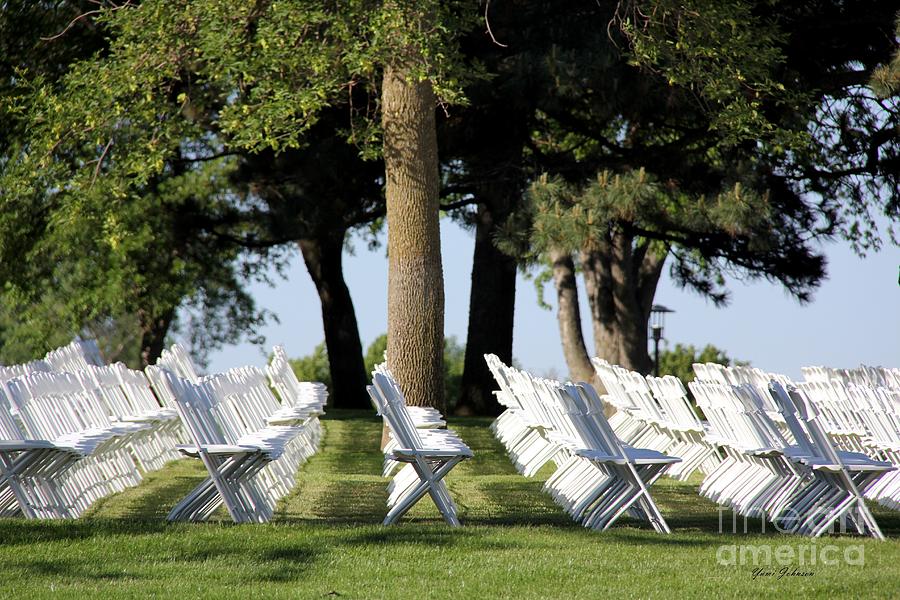 White chairs  Photograph by Yumi Johnson