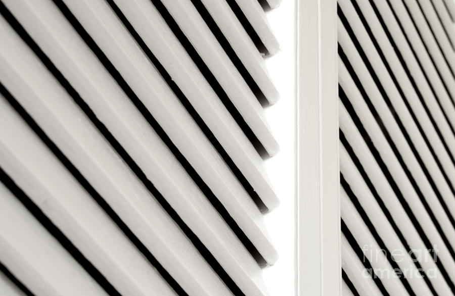 Abstract Photograph - White closet door detail by Blink Images