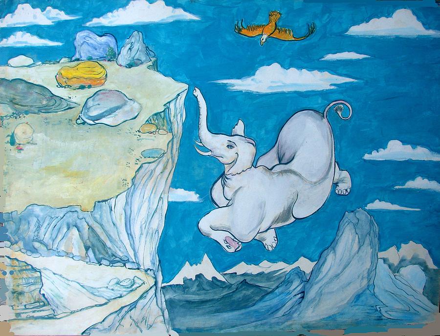 White Elephant Painting by Scott Cumming