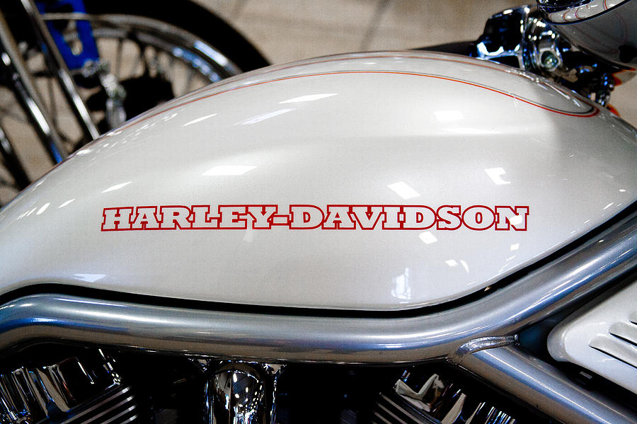 White Harley Photograph by David Patterson