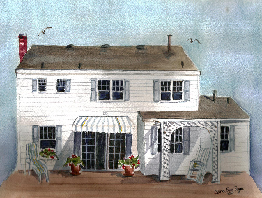 Bird Painting - White House by Clara Sue Beym