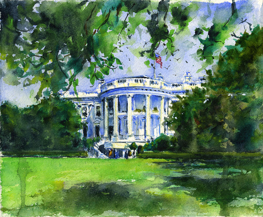 White House Painting by John D Benson