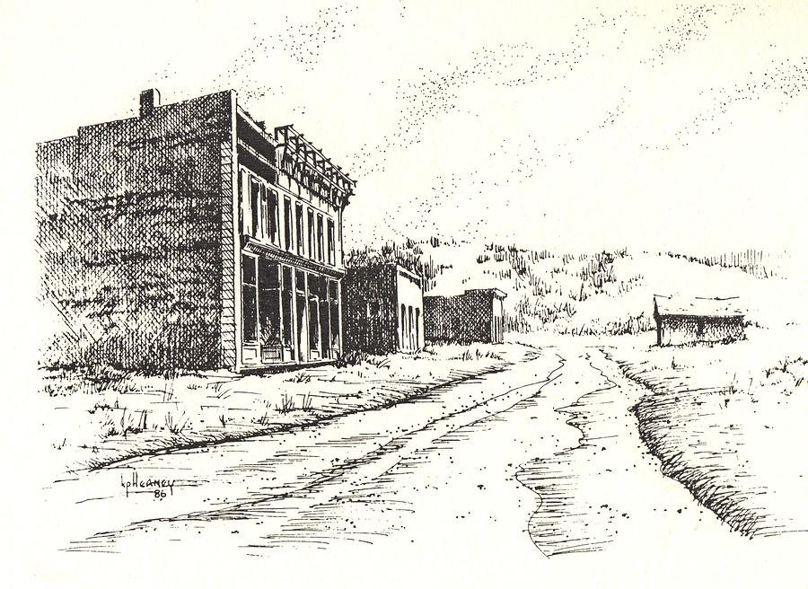 White Oaks Ghost Town New Mexico Drawing by Kevin Heaney