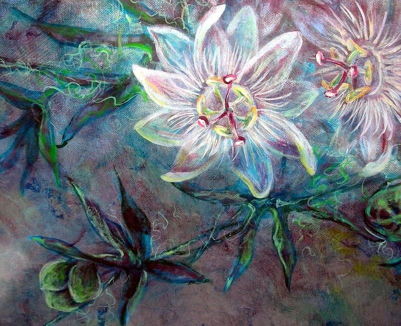 Nature Painting - White Passion by Ashley Kujan