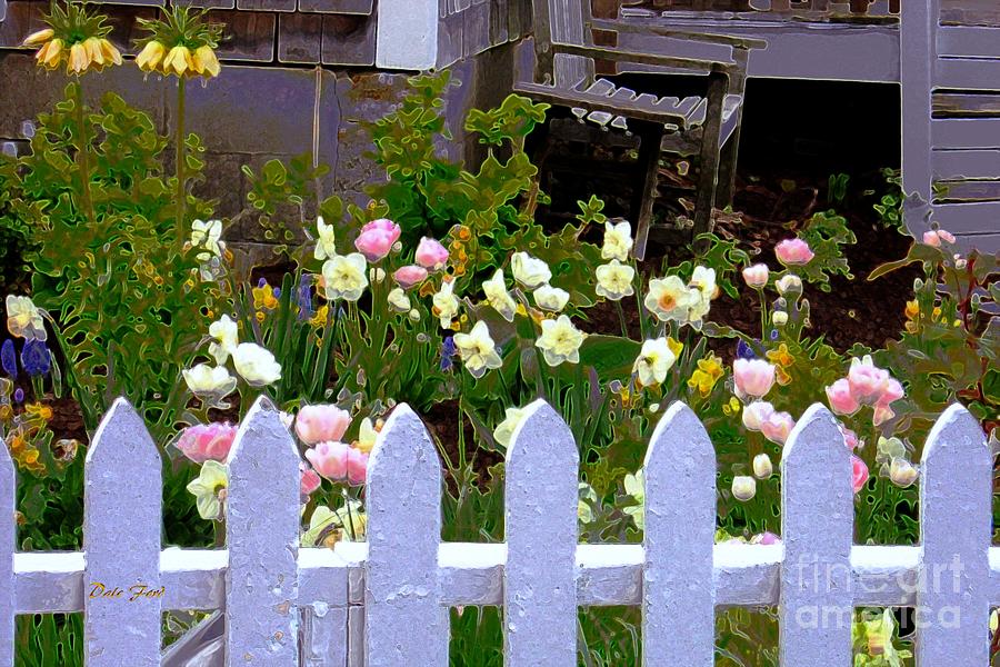 White Picket Fence Digital Art by Dale   Ford