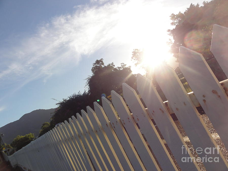 Mountain Photograph - White Picket Fence by David Peters
