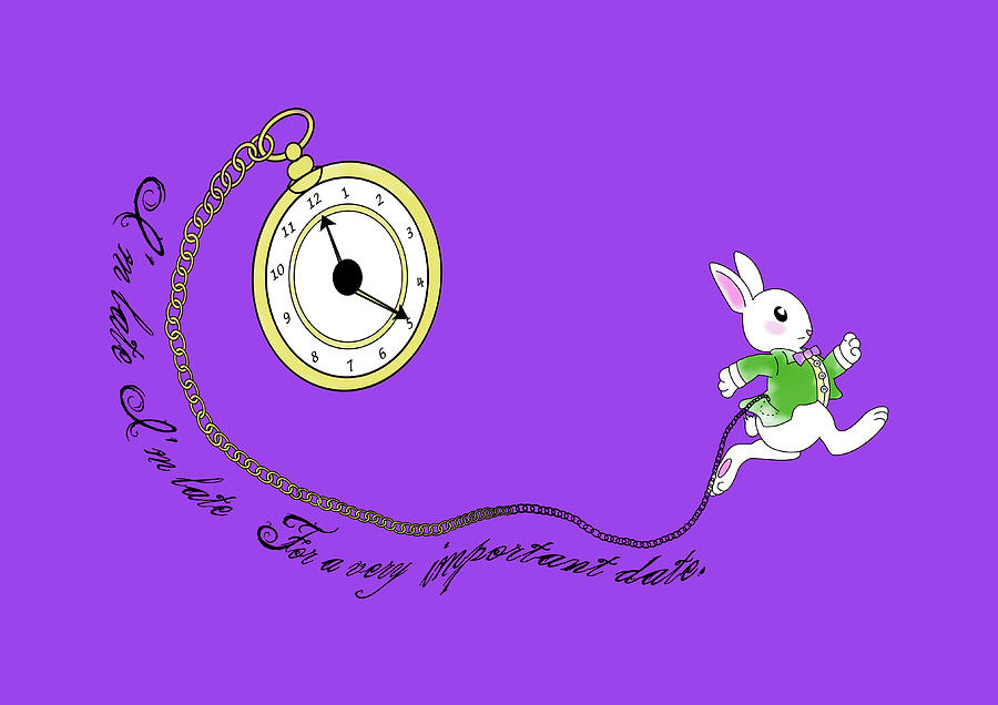 Alice In Wonderland Movie Digital Art - White Rabbit by Vava Fuller-quinn