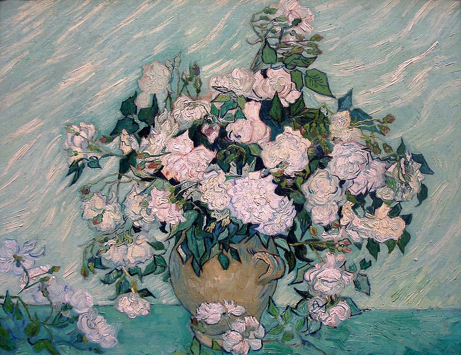 Vincent Van Gogh Painting - White Roses by Sumit Mehndiratta