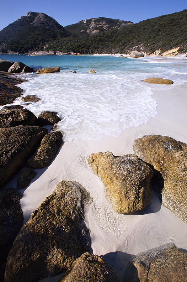 White Sand Beach Surrounding Lagoon Photograph by Gerry Ellis White Sand Beach Surrounding Lagoon Photograph by Gerry Ellis