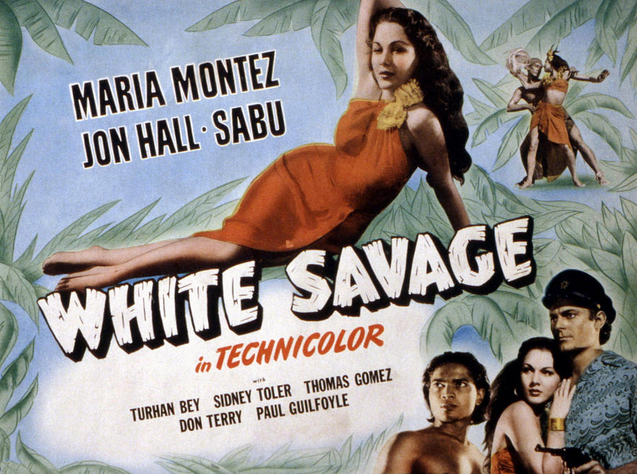 White Savage, Maria Montez, Sabu, Jon Photograph by Everett - Fine Art ...