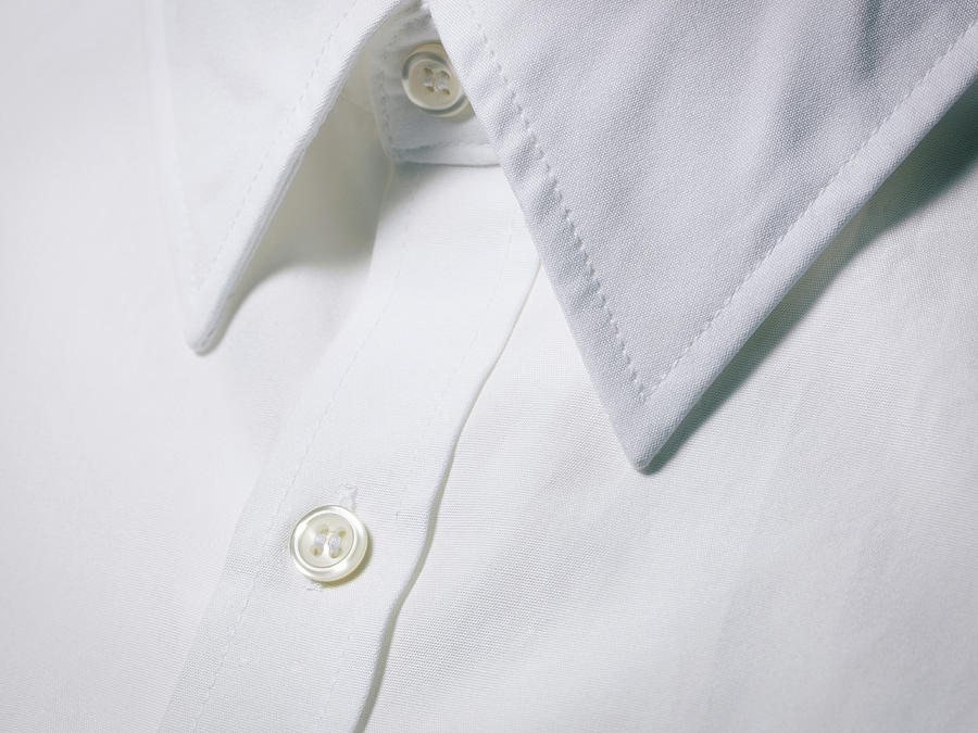 White Shirt Collar Detail. Photograph by Ballyscanlon