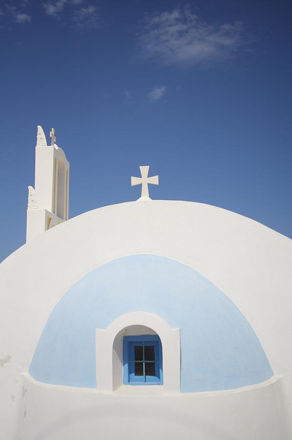 Whitewashed Greek Chapel, Close Up Photograph by Axiom Photographic