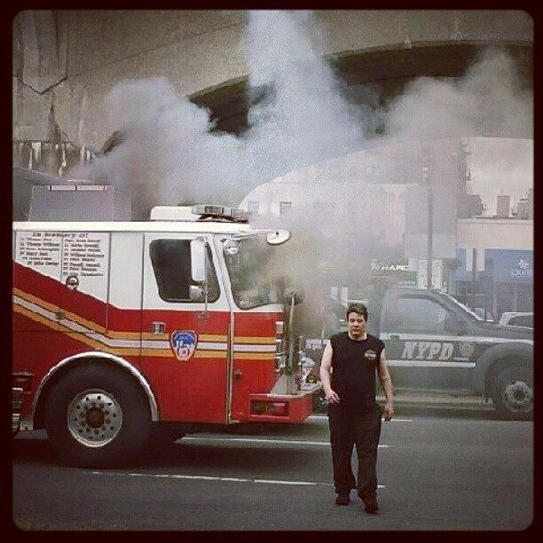 New York City Photograph - who Do You Call When The Fire Truck by Sacred Urban