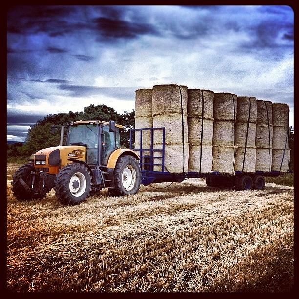 Fall Photograph - Who Ordered The Swiss Roll? #tractor by Robert Campbell
