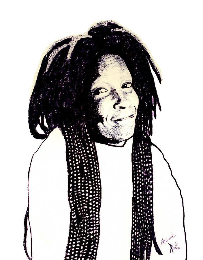 Whoopi Drawing by Lee McCormick