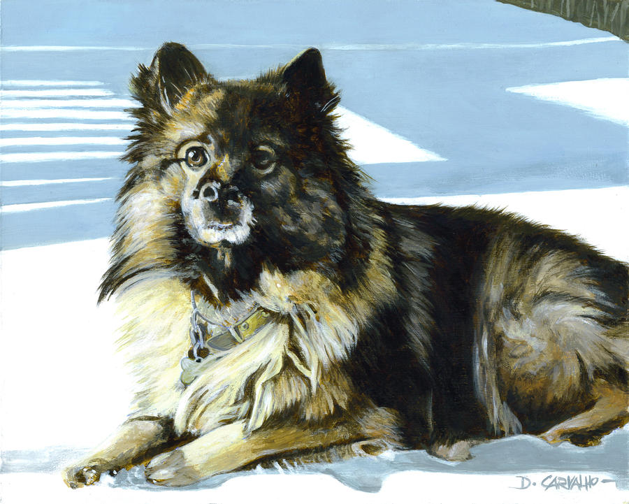 Dog Painting - Wickett by Daniel Carvalho