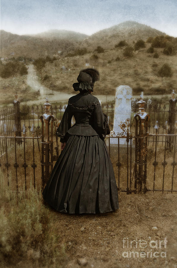 Widow at the Cemetery Photograph by Jill Battaglia