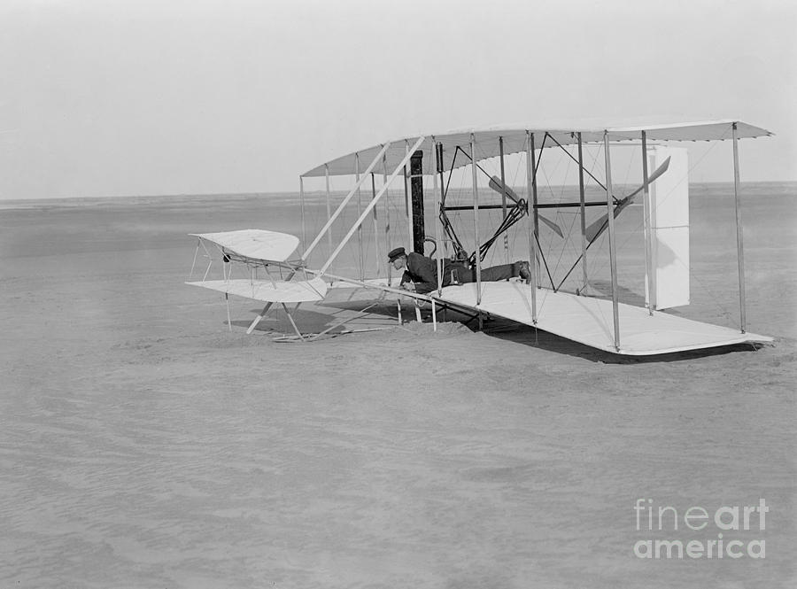 Wilbur Wright Crash Landing In Wright Photograph by Photo Researchers