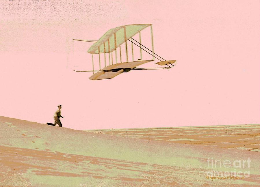 Wilbur Wright Gliding Big Kill Devil Hill Photograph by Padre Art