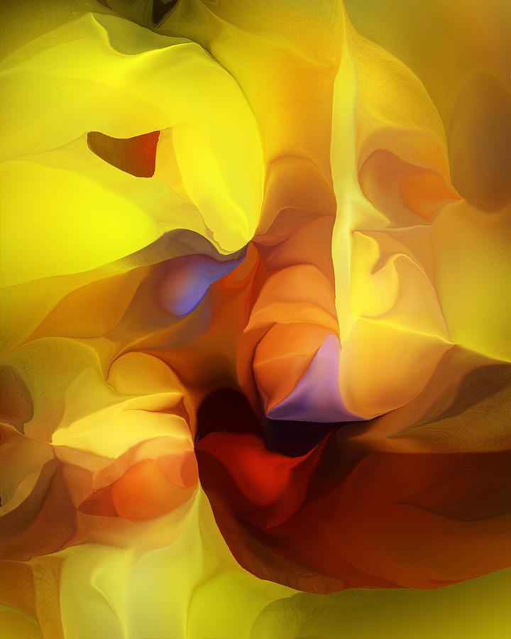 Abstract Digital Art - Wild About Saffron by David Lane