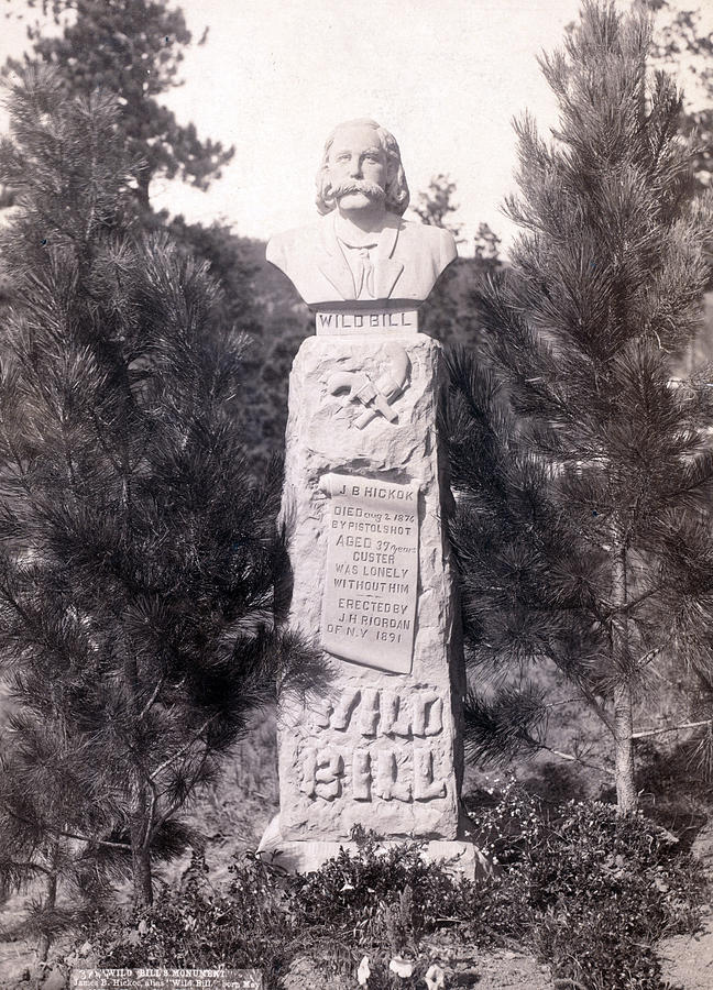 1880s Photograph - Wild Bills Monument. Wild Bill Hickok by Everett