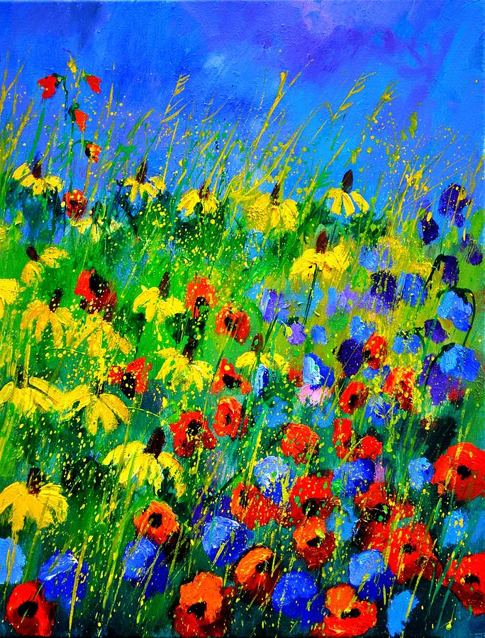 Flower Painting - Wild Flowers 452180 by Pol Ledent