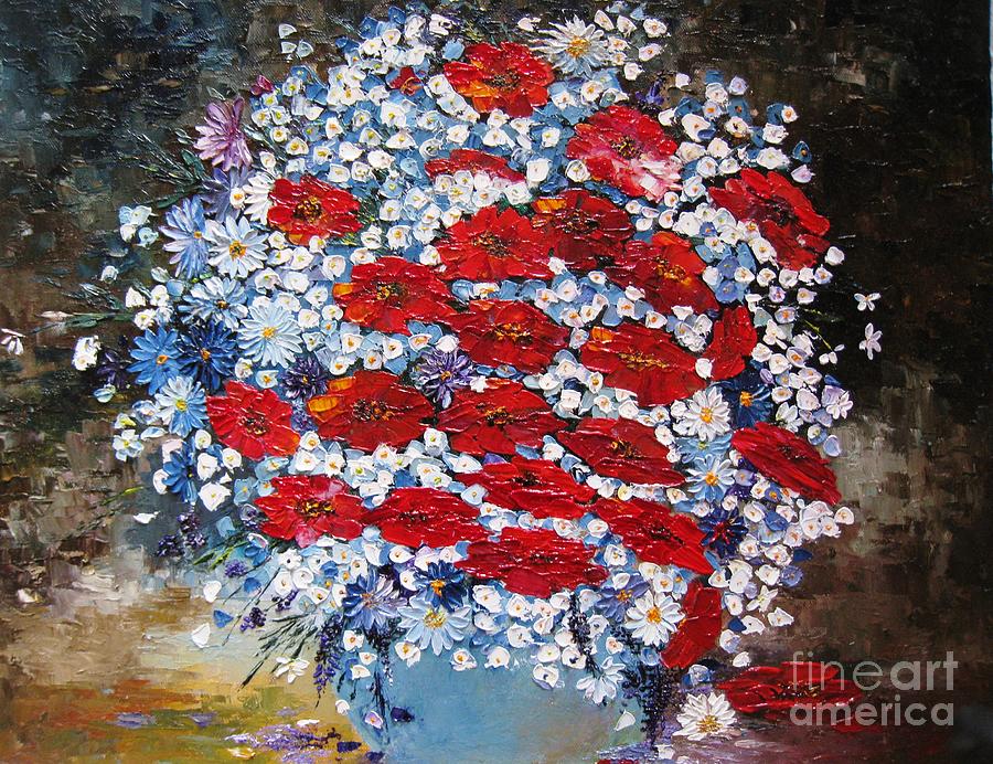 Wild flowers Painting by Amalia Suruceanu