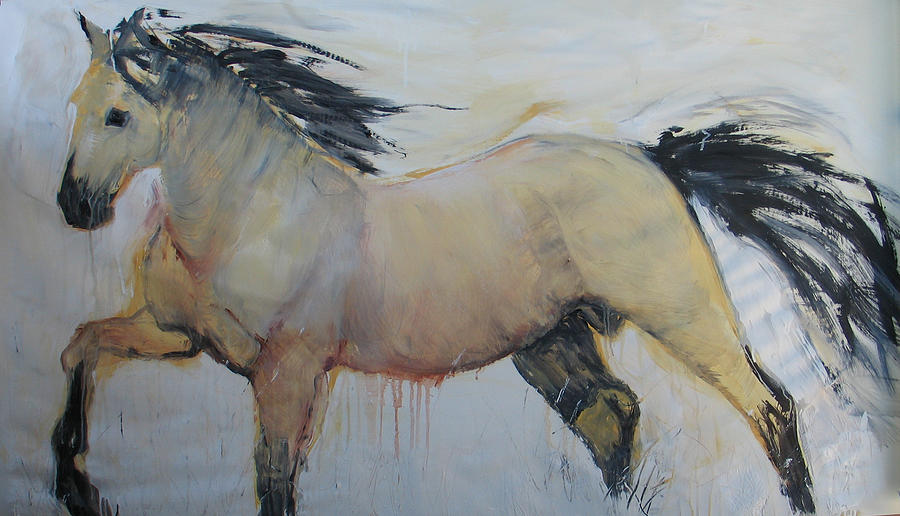 Nature Painting - Wild Horse 1 2012 by Elizabeth Parashis