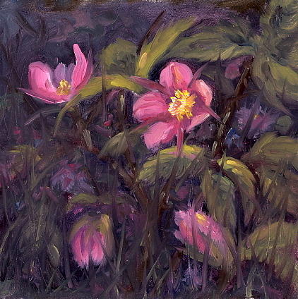 Wild Roses Painting by Kurt Jacobson