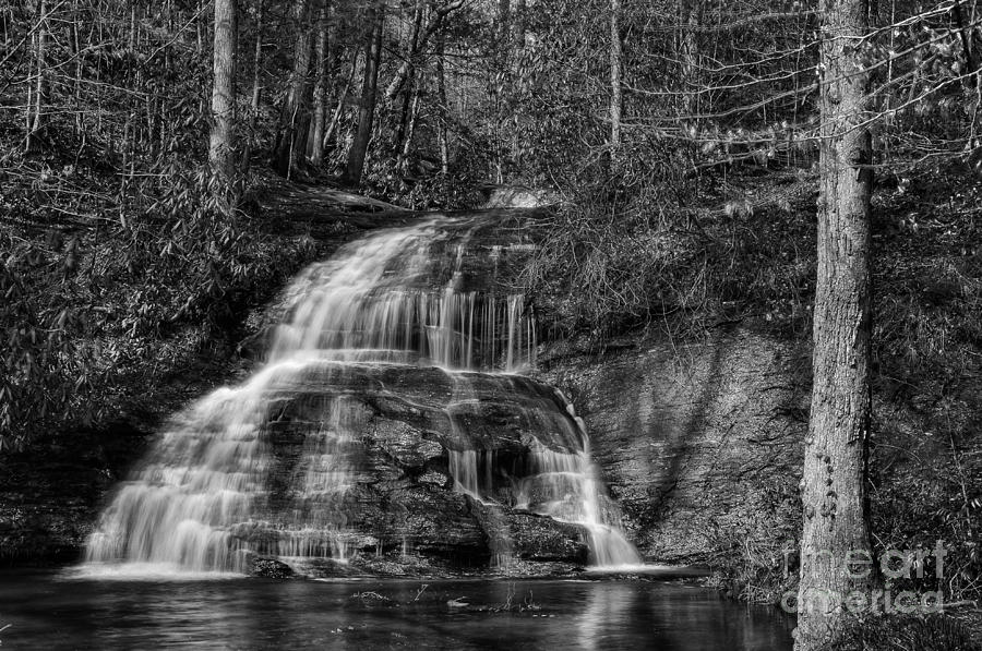 Wildcat Creek Falls II BW Photograph by David Waldrop