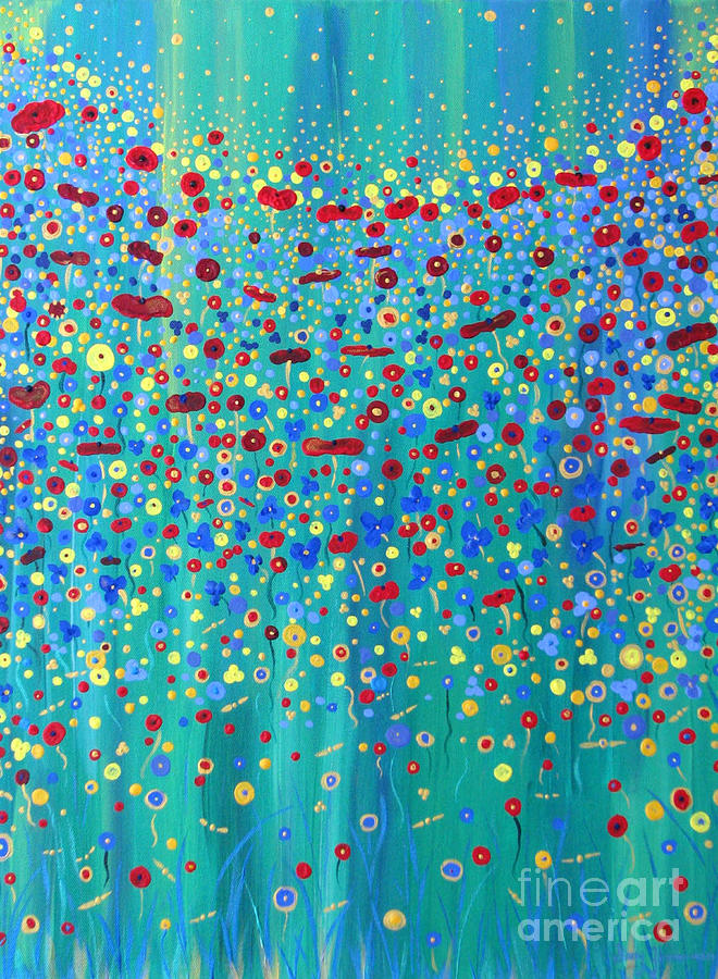 Wildflower Symphony Painting by Stacey Zimmerman