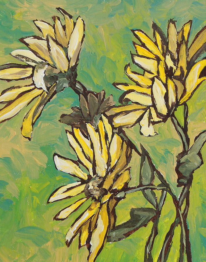 Wildflowers Painting by Sandy Tracey