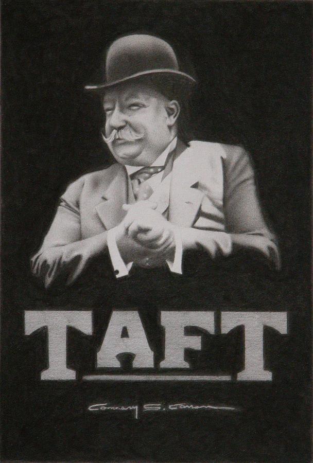 William H. Taft Drawing by Connery Carson