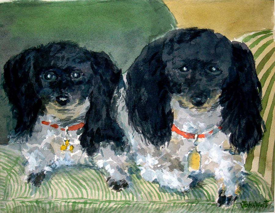 Willie and Tucker Painting by John West
