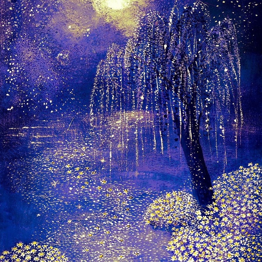 Nature Painting - Willow by Milenka Delic