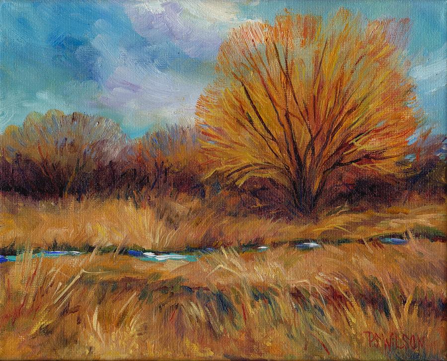 Willows and Wetlands Painting by Peggy Wilson