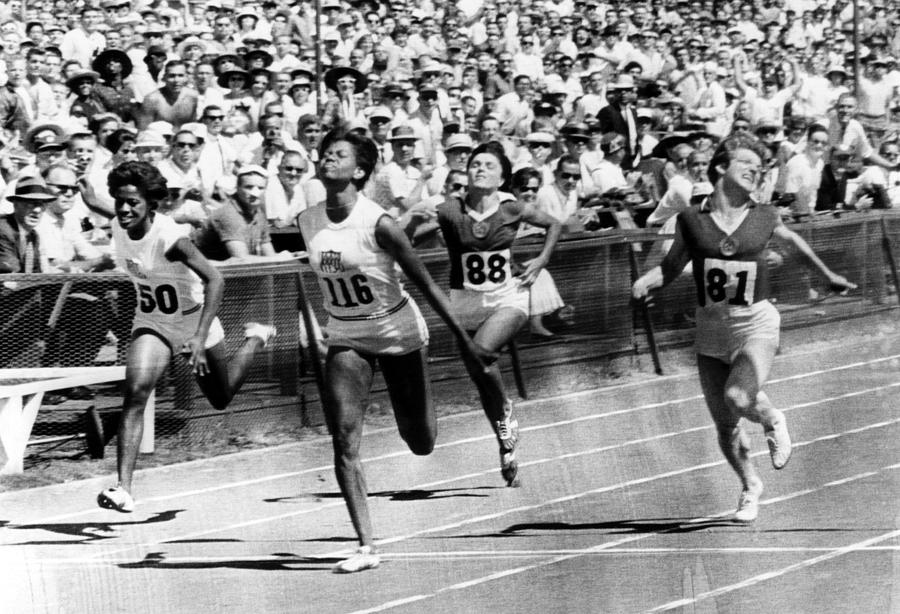 Wilma Rudolph, Winning The Womens Photograph by Everett