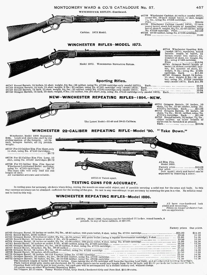 Winchester Rifles Photograph by Granger