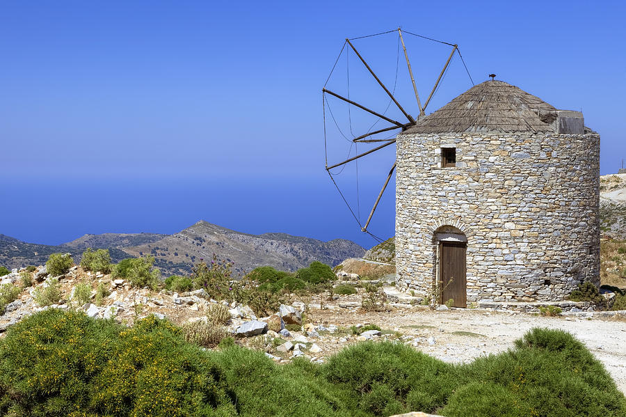 wind mill Naxos Photograph by Joana Kruse