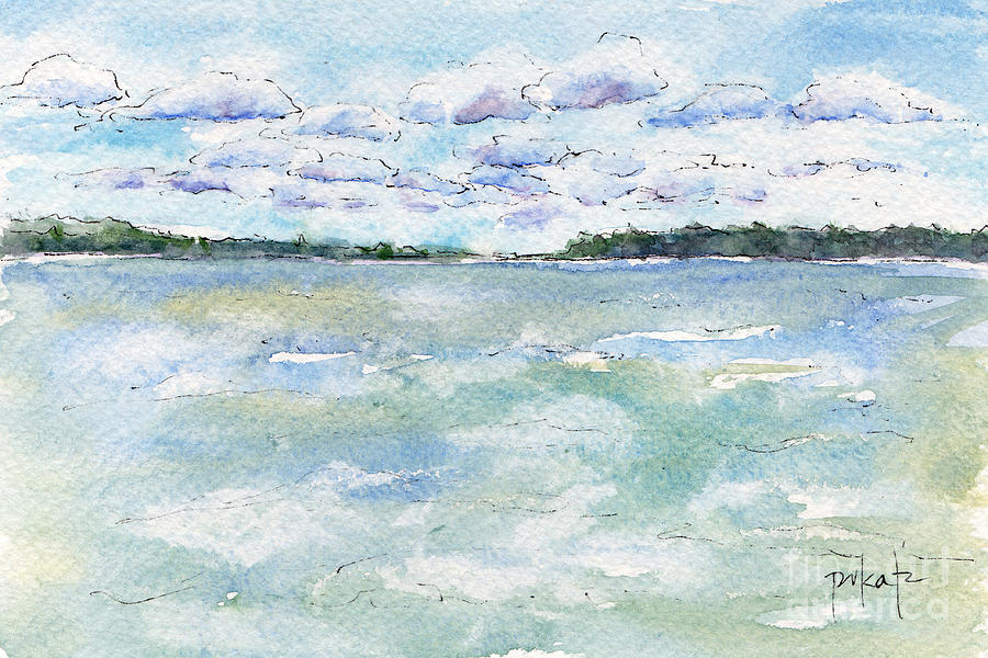 Wind On The Water Painting by Pat Katz