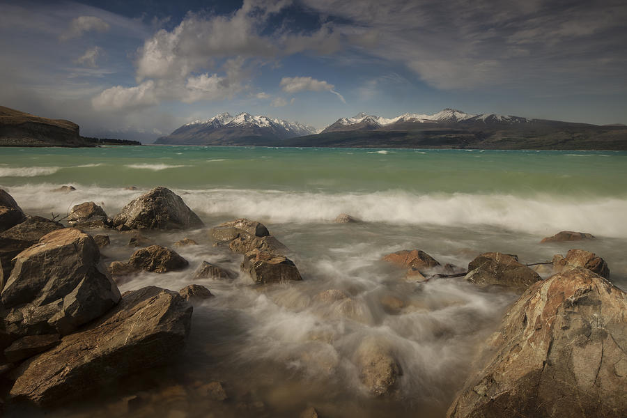 Wind Storm On Lake Pukaki Photograph by Colin Monteath