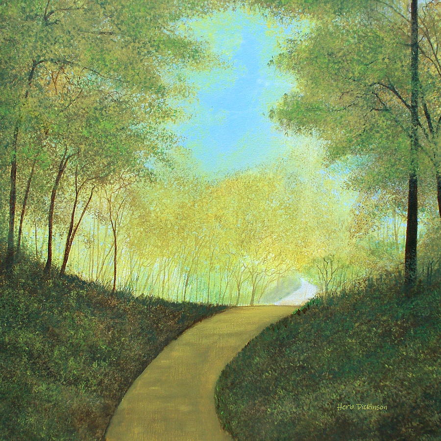 Winding Road Painting by Herb Dickinson