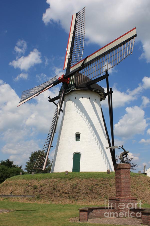 Windmill Photograph - Windmill and Blue Sky by Carol Groenen