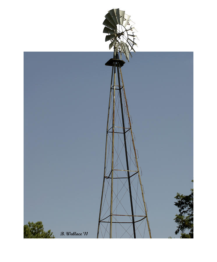 2d Photograph - Windmill by Brian Wallace