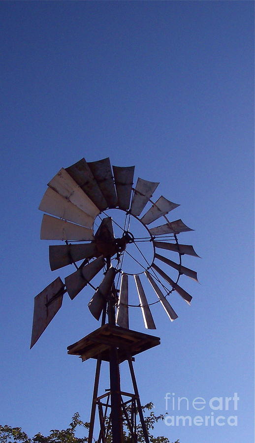 Windmill in Blue  Photograph by Nancy Patterson