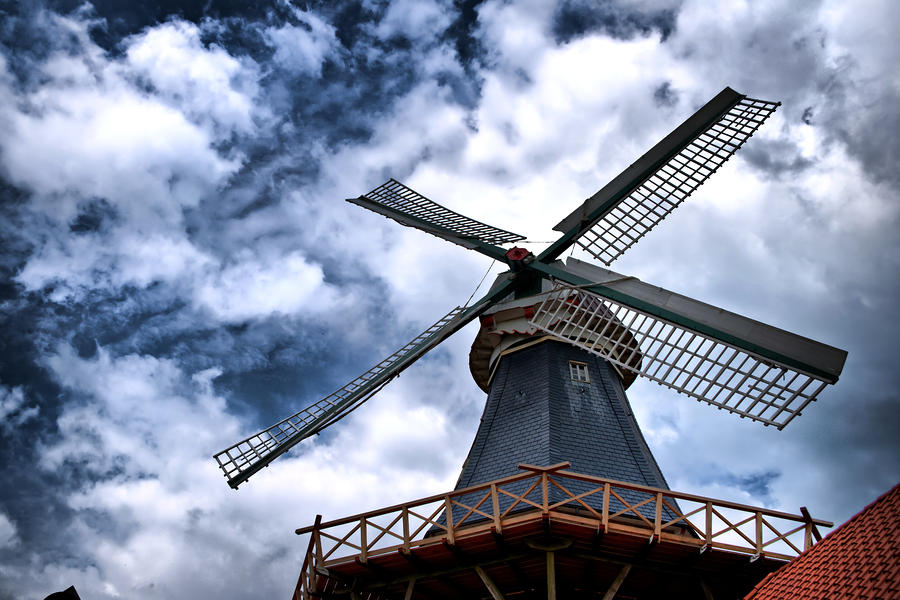 Summer Photograph - Windmill in Northern Germany 2 by Edward Myers