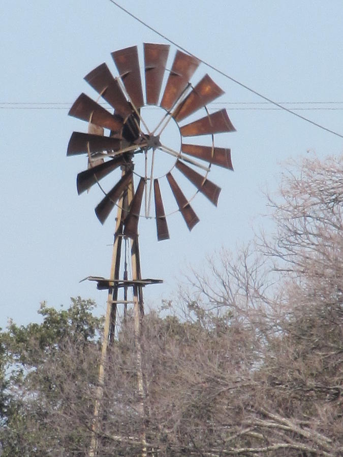 Windmill in Texas Photograph by Shawn Hughes
