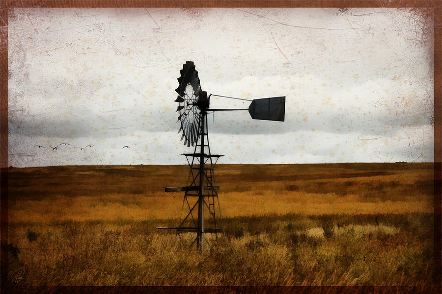 Windmill Digital Art by Margaret Hormann Bfa