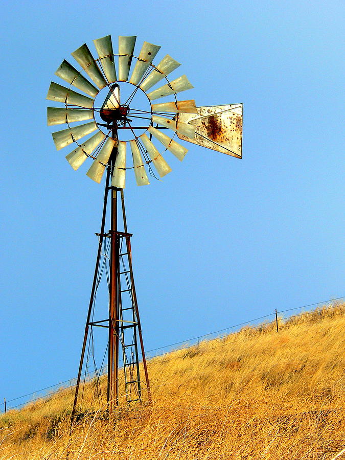Windmill On Golden Hill Photograph by Jeff Lowe