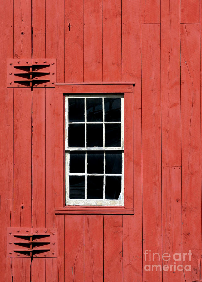 Window in Red Wall Photograph by Sabrina L Ryan